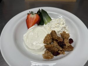 Greek Yogurt and Cottage Cheese with Berries and Granola